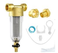 Filtro per Sedimenti Spin-Down da 50 Micron, Prefiltro dell'Acqua Riutilizzabile, Filtro Sedimentario per Tubo dell'Acqua Pozzo, Prefiltro in Ottone Sedimento Spin-Down(3/4'')