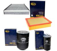 Filtro Per Set SCT Carburante- Olio Aria Ambienti Interni Audi A6 Avant 1.9 Tdi