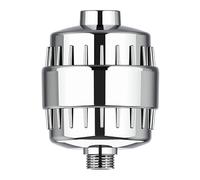 Filtro per soffione doccia a 20 fasi per acqua dura, addolcitore ad alto rendimento per ridurre cloro, pelle secca, prurito del cuoio capelluto e migliorare la condizione della pelle (cromato)