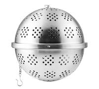 Filtro per Tè e Spezie in Acciaio Inox, Sfera 6 CM | Riutilizzabile, Maglia Fine Catena Estesa e Gancio, per Infusi, Tisane e Cotture Lente Domestiche