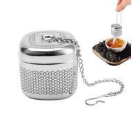 Filtro Per Tè - Infusore Per Tè In Acciaio Inossidabile 304 | Design Compatto A Maglia Fine Da 4x4 Cm, Tubo Quadrato A Prova Di Perdite E Facile Apertura Per Una Produzione Di Foglie Sciolte |