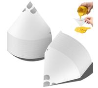 Filtro Per Vernice,50 Pz Filtri Per Vernice a Cono Di Carta,Filtro di Carta Usa e Getta,Filtra Fine Resistente all'Acqua e ai,Filtri Monouso in Carta con Tessuto in Nylon per Filtrare Vernici Impurità