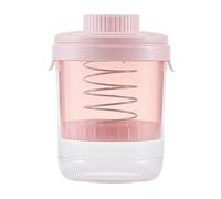 Filtro per Yogurt con Coperchio, per Preparare Yogurt Greco, con Manico A Scomparsa, Pressione Regolabile, Materiali Sicuri, Adatto per L'uso Domestico(Pink)