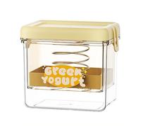 Filtro per Yogurt con Coperchio, per Preparare Yogurt Greco, Sistema di Filtrazione A Freddo, Sicuro e Riutilizzabile, Facile da Pulire, Regalo Ideale per Chi Tiene Al Proprio Benessere(Yellow,Medium)