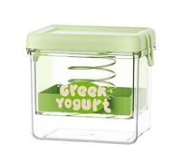 Filtro per Yogurt con Coperchio, per Preparare Yogurt Greco, Sistema di Filtrazione A Freddo, Sicuro e Riutilizzabile, Facile da Pulire, Regalo Ideale per Chi Tiene Al Proprio Benessere(Green,Medium)