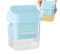 Filtro per yogurt secco e formaggio, grande capacità, con coperchio, separatore per latte e latticello, per la produzione di formaggi greci fatti in casa