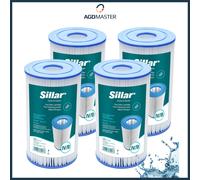 Filtro piscina Sillar Jacuzzi 4 filtri a cartuccia per Bestway Type IV...