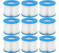 Filtro Piscina VI, Compatibile con Bestway, Lay-Z Spa, Intex, Coleman SaluSpa 90352E, Adatto a Tutte con Filtro Tipo VI Piscine, Idromassaggi Gonfiabili, Filtro VI Lavabile per Piscina, 9 Pezzi