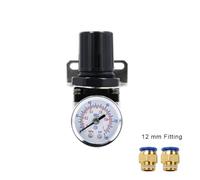Filtro pneumatico AR2000-02 G1/4'' Controllo Compressore Pompa Regolatore Gas Unità di Trattamento con Manometro Regolabile(With 12mm Fitting)
