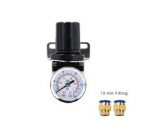 Filtro pneumatico AR2000-02 G1/4'' Controllo Compressore Pompa Regolatore Gas Unità di Trattamento con Manometro Regolabile(With 10mm Fitting)