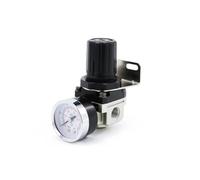 Filtro pneumatico AR2000-02 G1/4'' dispositivo di trattamento del regolatore del regolatore del regolatore del gas della pompa del compressore di controllo con manometro regolabile(With 6mm fittings)