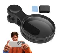 Filtro Polarizador Para Teléfono, Filtro De Lente De Teléfono - Filtro Polarizador De Filtro De Lente Con Clip De 52 Mm,Kit De Filtros De Accesorios Para Teléfonos De Vidrio Multicapa Para Teléfonos Y
