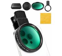 Filtro polarizzatore CPL a clip da 52 mm per iPhone, obiettivo professionale universale per smartphone, filtro polarizzatore circolare, rimozione della luce, confezione con panno di pulizia per