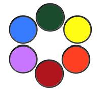 Filtro Polarizzatore, Filtri Fotografici Filtro a colori 37 40,5 43 46 49 52 55 58 62 67 72 77 82 mm Rosso Arancione Giallo Verde Blu Viola realizzato in resina Accessorio filtro(77mm,Green)