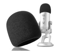 Filtro pop for microfono in schiuma for microfoni da 2,5 pollici | Copertura in schiuma nera da 2,5 pollici: riduce il rumore for podcast e voci fuori campo(Z Foam cover)