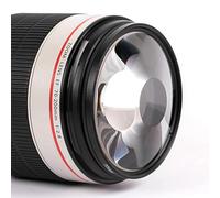 Filtro prismatico in vetro ottico per fotocamere reflex, crea effetti vortici a spirale con aureola, include custodia protettiva