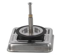 Filtro quadrato per lavello in acciaio inox da 79 mm con tappo in gomma per filtrare i rifiuti e prevenire gli intasamenti dello scarico del lavandino nelle cucine standard