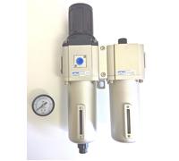FILTRO RIDUTTORE REGOLATORE DI PRESSIONE PER ARIA + LUBRIFICATORE 1" 0-9 bar