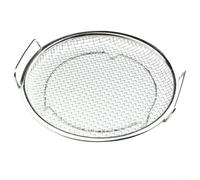 Filtro rotondo in acciaio inox per barbecue per uso in cucina per aiutare a drenare e filtrare l'olio in eccesso da gustosi piatti fritti e grigliati (argento4)
