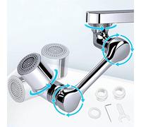 Filtro Rubinetto Antispruzzo, Aeratore per Rubinetto, Rubinetto Girevole a 1440, Aeratore del Rubinetto, Estensione per Rubinetto, Per Accessori per Rubinetti del Bagno Della Cucina (2 Modalità)