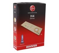Hoover H4 Sacchetti per Battitappeto, Originali, in Carta, Anti-Odore, Extra Filtranti, Compatibili con Battitappeto Hoover Turbopower 1, 4 Pezzi