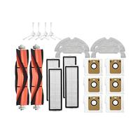 Filtro, scopa, spazzola laterale principale, sacchetto for la polvere, kit di parti di ricambio for aspirapolvere.Compatibile con Dreame Bot D10 Plus RLS3D (Color : 20PCS)