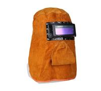 Filtro solare oscurante automatico Lente Saldatore Copertura in pelle Casco for saldatura Maschera A prova di schizzi for la protezione degli occhi e del naso Accessori for(B)