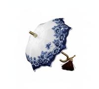 Filtro Tè Ombrello Resistente Infusore Ceramico Azzurro e Bianco Leggero Colino da Tè a Ombrello per Salotto, style to 1