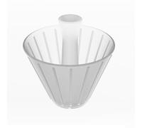 Filtro trapezoidale per caffè, design in plastica per una produzione efficiente, compatibile con sistemi di versamento, nero e trasparente (carta filtro 185 nera)