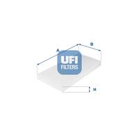 Filtro UFI 53.045.00, Aria Interna Per Cadillac, Chevrolet, Fiat, Opel, Saab