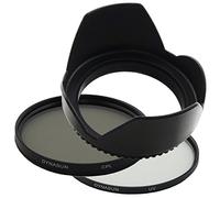 Filtro Ultra Violetto DynaSun UV 82mm + Polarizzatore Circolare CPL 82 mm C-PL + Paraluce a Petalo