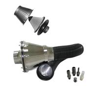 Filtro Universale Per Auto 76 Mm E 3 Pollici Per SUV Con Aspirazione Aria Fredda Flusso Fungo Soffietto Tubo Flessibile Aspirazione Dell'aria Fredda(Argento)