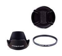 Filtro UV da 58 mm Set di filtri for paraluce a fiore KIT + paraluce + copriobiettivo, for Sony for Pentax for Nikon for obiettivo for Canon 18-55mm