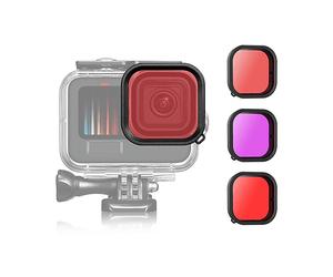 FILTRO UV INF subacqueo impermeabile UV per GoPro Hero 11/10/9 Red