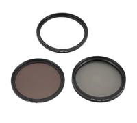 Filtro UV per Fotocamera, CPL ND8 Vetro Ottico 3 in 1 Set di Filtri per Fotocamera con Scatola di Immagazzinaggio per Fotografia, Filtro per Obiettivo Fotocamera DSLR (52 mm)
