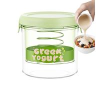 Filtro yogurt con rete ultra fine, colino per yogurt fatto in casa - Separatore di siero di yogurt fatto in casa, gadget da cucina con coperchio a chiusura ermetica per latte di soia, formaggio