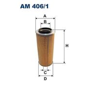 FILTRON Am 406/1 Filtro Aria per Agrale, Custodia IH, Fendt, Internazionale Harv