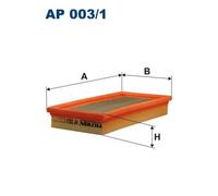 FILTRON AP 003/1 Filtro aria per AUDI,CHRYSLER,DODGE,PLYMOUTH,VW