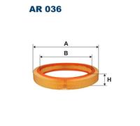Filtron Filtro aria AR036 per Mercedes‑Benz 190 (W201) e 124