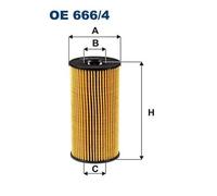 FILTRON Filtro Olio OE 666/4 Per Renault Trafic III Kasten 2.0 dCi 120 Megane IV