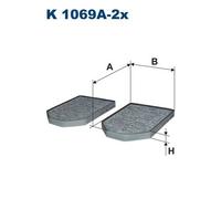 FILTRON K 1069A-2x Filtro, Aria abitacolo per AUDI