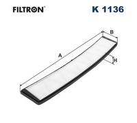Filtro cabina FILTRON K1136