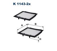 FILTRON K 1143-2x Filtro, Aria abitacolo per LAND ROVER