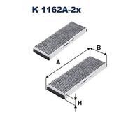 Filtron K 1162A-2X Filtro Aria Interna Per Audi, Lamborghini, VW