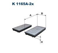 FILTRON K 1165A-2x Filtro, Aria abitacolo per ALPINA,BMW,ROLLS-ROYCE