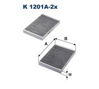 Filtro cabina FILTRON K1201A-2X