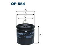 FILTRON OP 554 Filtro olio adatto per PEUGEOT 205 II (20A/C) 309 I (10C, 10A)