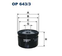 Filtron OP 643/3 Filtro Olio Per Aixam, Alfa Romeo, Alpine, Aro, Belarus, Dacia