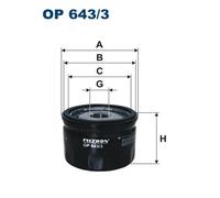 FILTRON OP 643/3 Filtro olio per AIXAM,ALFA ROMEO,ALPINE,ARO,BELARUS,DACIA,GRECA