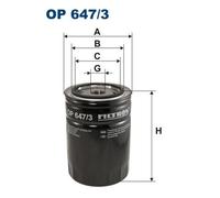 FILTRON OP 647/3 Filtro olio per JOHN DEERE,ZETOR
